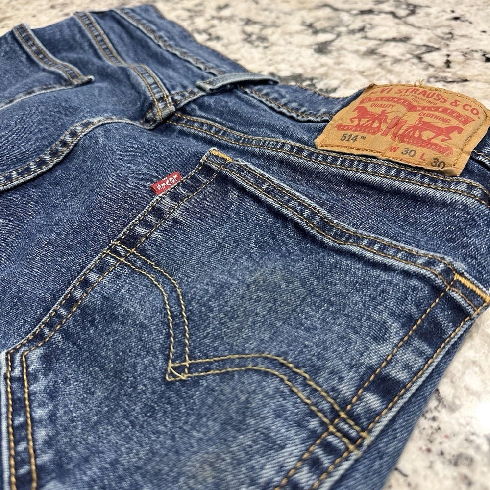 Levi's 514 jeans men's 30x30 (29x29.5) regular fit straight blue denim‎ Jeans